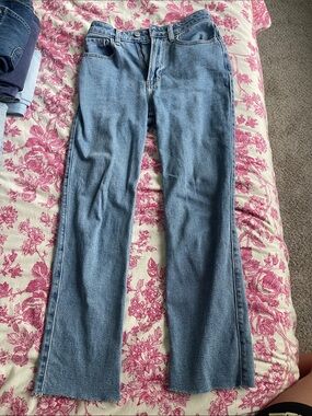 Hollister Light Blue Ultra High-Rise 90s Straight Jeans